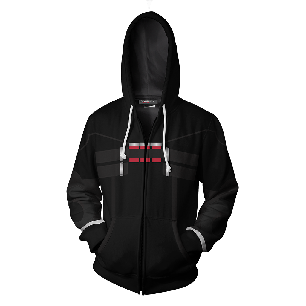 Overwatch Reaper Cosplay Zip Up Hoodie Jacket