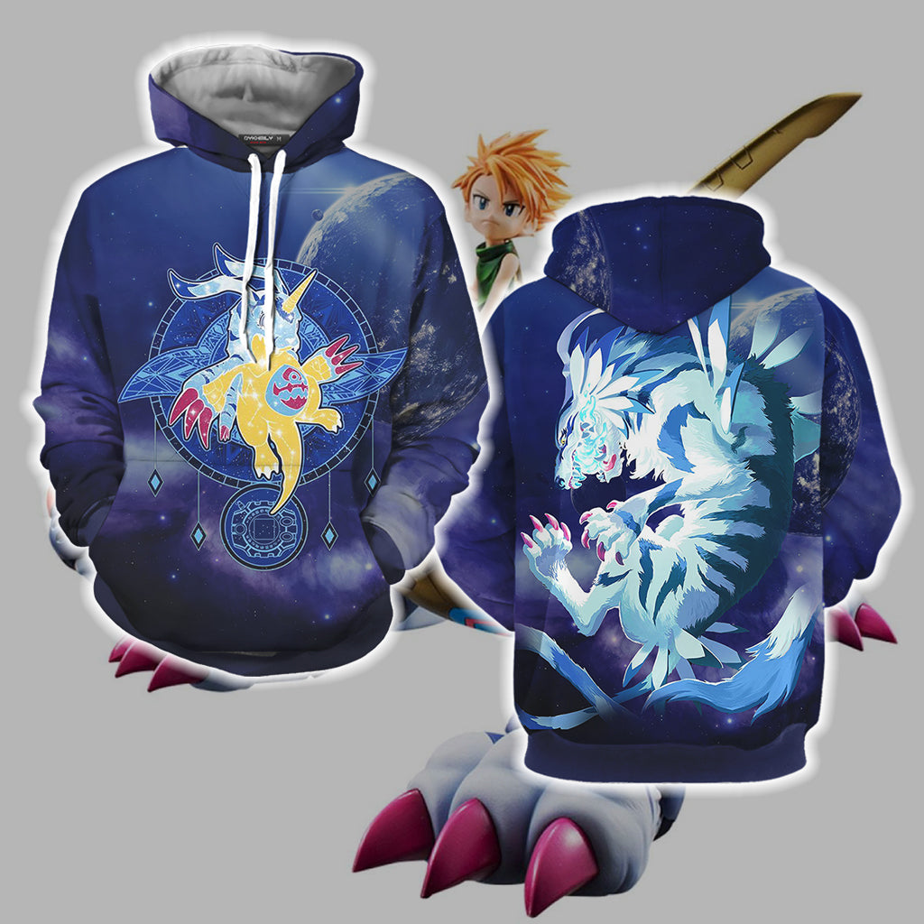 Digimon New Garurumon 3D T-shirt Hoodie S