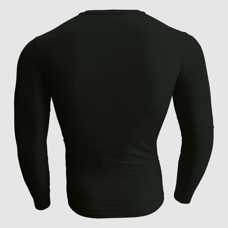 Justice League Henry Cavill Black Superman Cosplay Long Sleeve Compression T-shirt