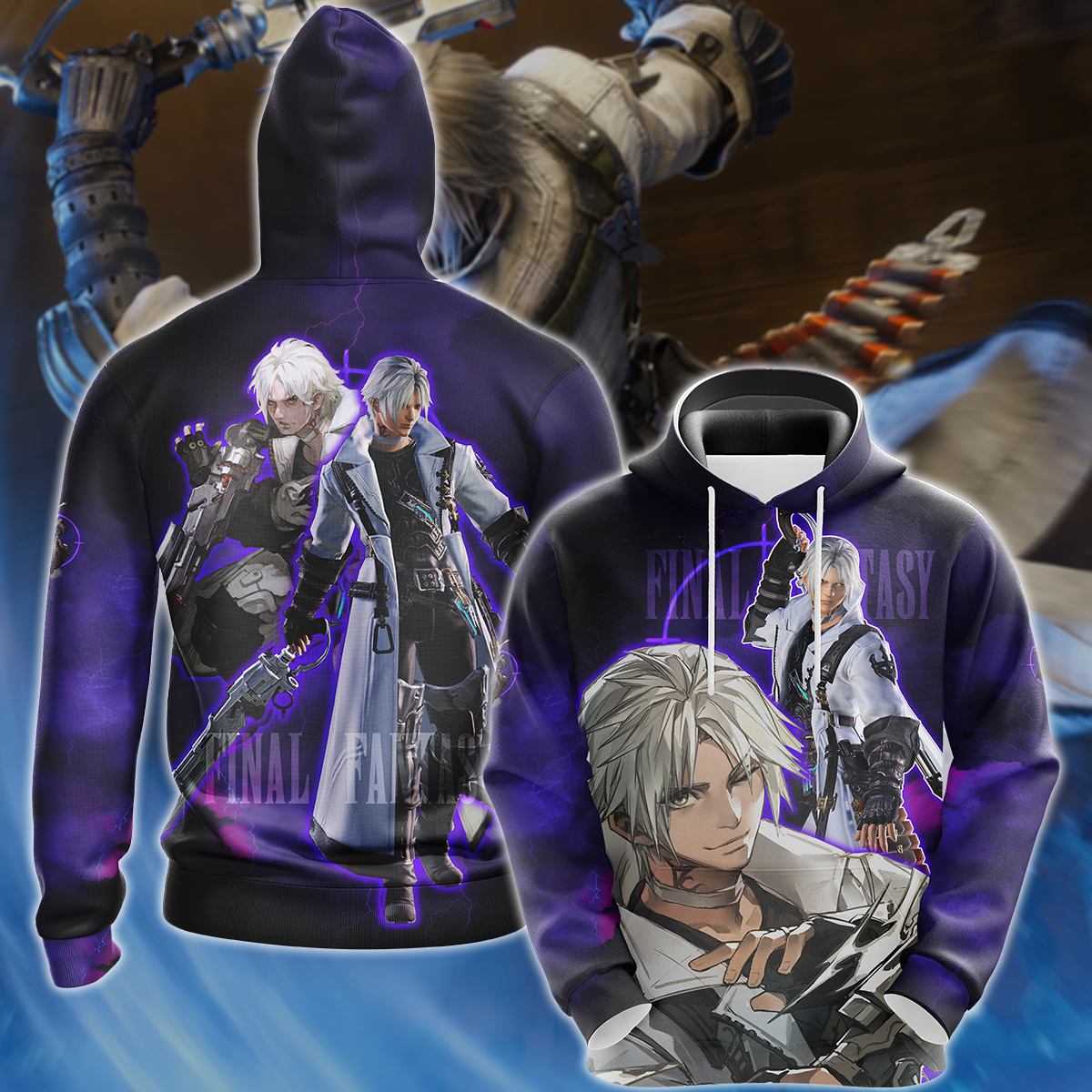 Final Fantasy XIV Thancred Video Game 3D All Over Print T-shirt Tank Top Zip Hoodie Pullover Hoodie Hawaiian Shirt Beach Shorts Jogger Hoodie S