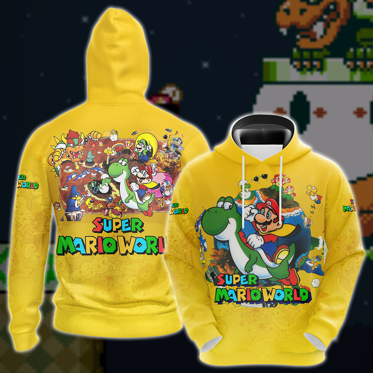 Super Mario World Video Game 3D All Over Printed T-shirt Tank Top Zip Hoodie Pullover Hoodie Hawaiian Shirt Beach Shorts Joggers Hoodie S