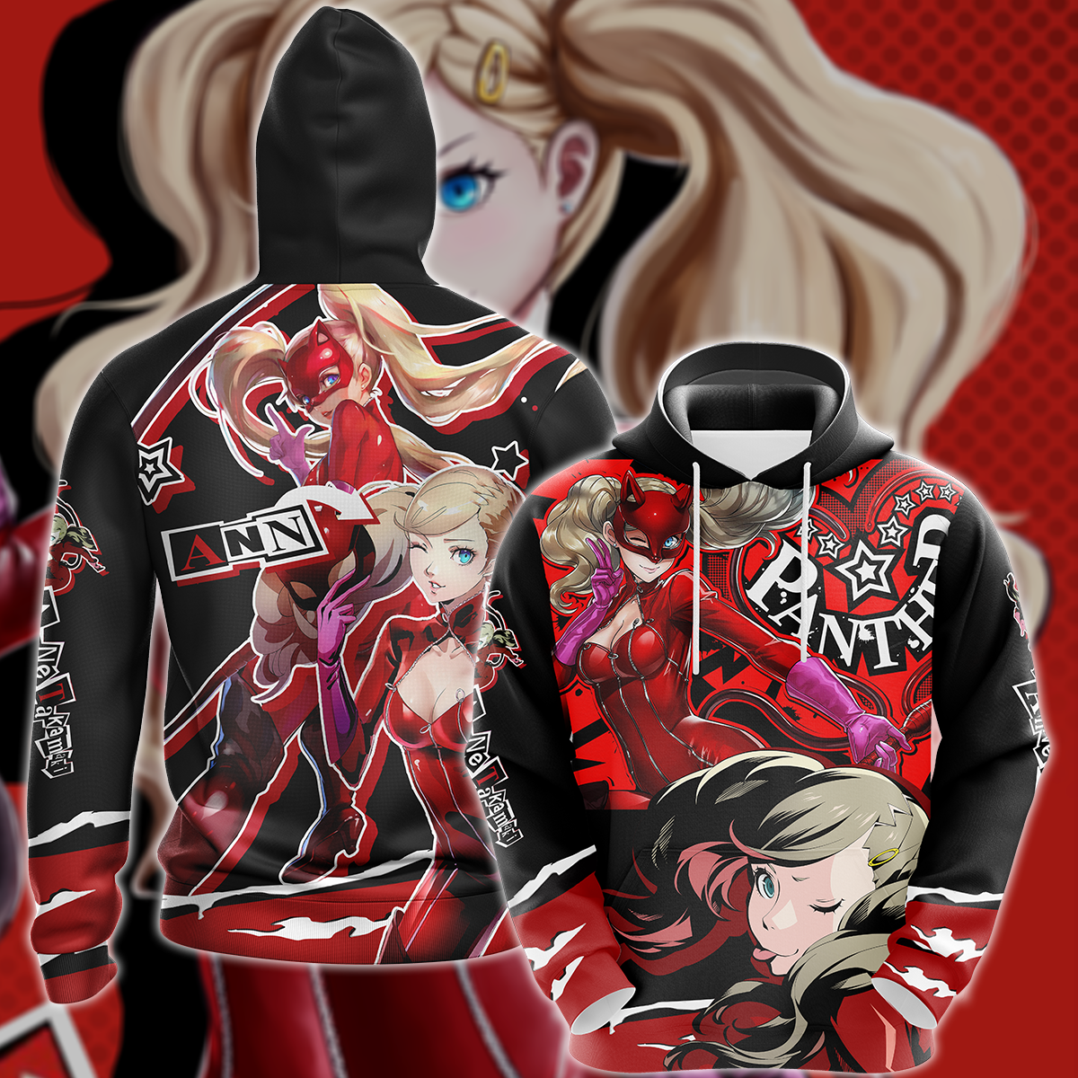 Persona 5 Strikers Ann Takamaki Video Game 3D All Over Print T-shirt Tank Top Zip Hoodie Pullover Hoodie Hawaiian Shirt Beach Shorts Jogger Hoodie S