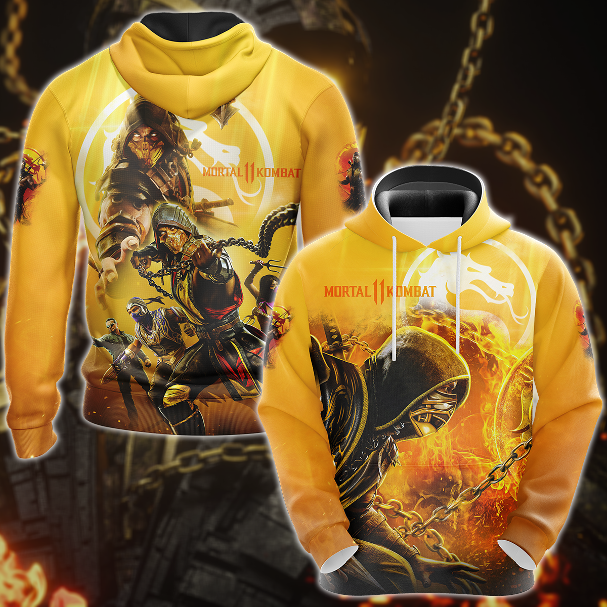 Mortal Kombat Video Game 3D All Over Print T-shirt Tank Top Zip Hoodie Pullover Hoodie Hawaiian Shirt Beach Shorts Jogger Hoodie S