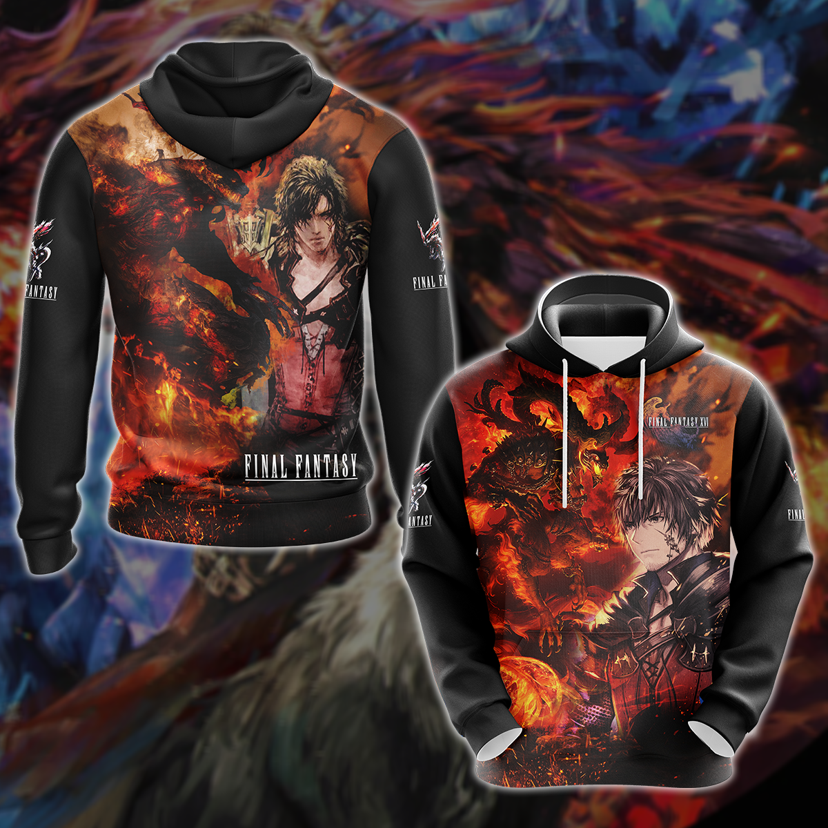Final Fantasy XVI Video Game 3D All Over Printed T-shirt Tank Top Zip Hoodie Pullover Hoodie Hawaiian Shirt Beach Shorts Jogger Hoodie S