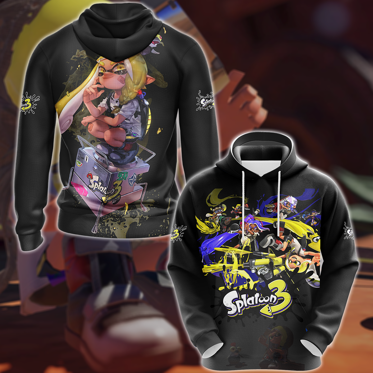 Splatoon 3 Video Game 3D All Over Print T-shirt Tank Top Zip Hoodie Pullover Hoodie Hawaiian Shirt Beach Shorts Jogger Hoodie S