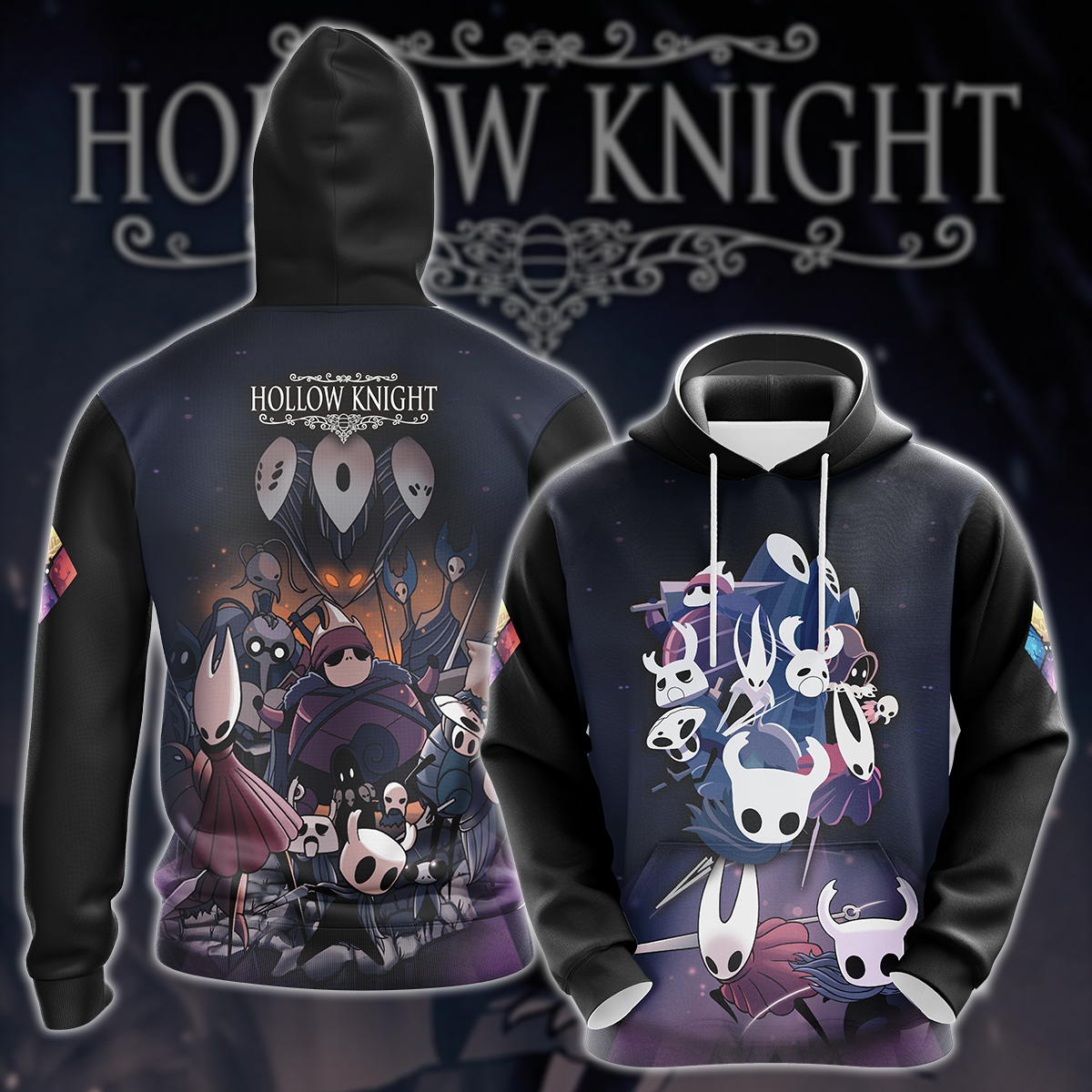 Hollow Knight Video Game 3D All Over Printed T-shirt Tank Top Zip Hoodie Pullover Hoodie Hawaiian Shirt Beach Shorts Joggers Hoodie S