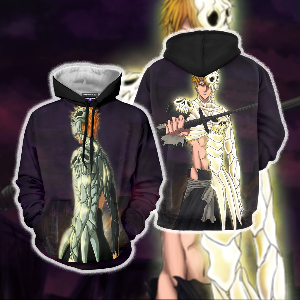 Bleach Ichigo Skull-Clad Form Unisex 3D T-shirt Hoodie S