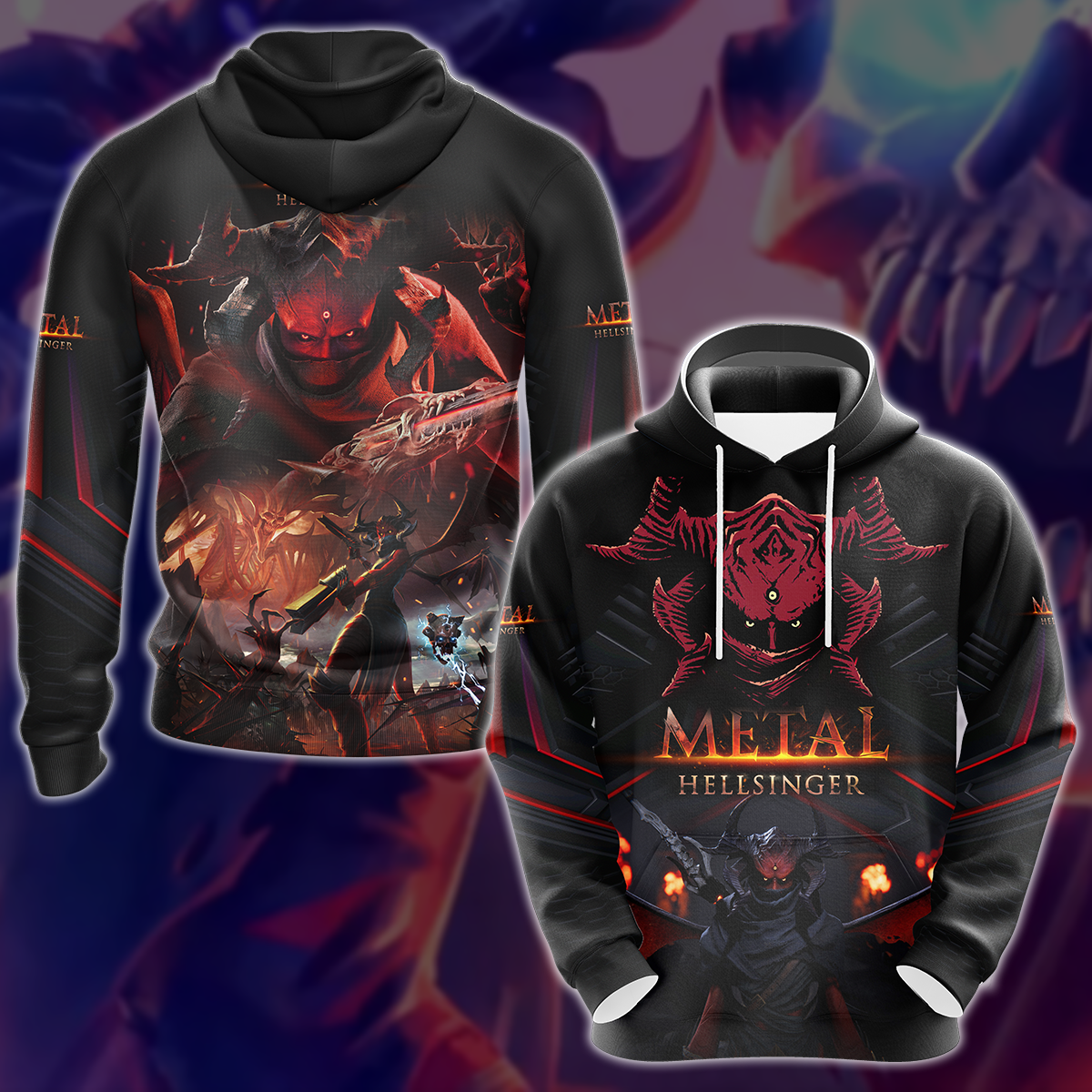 Metal: Hellsinger Video Game 3D All Over Print T-shirt Tank Top Zip Hoodie Pullover Hoodie Hawaiian Shirt Beach Shorts Jogger Hoodie S
