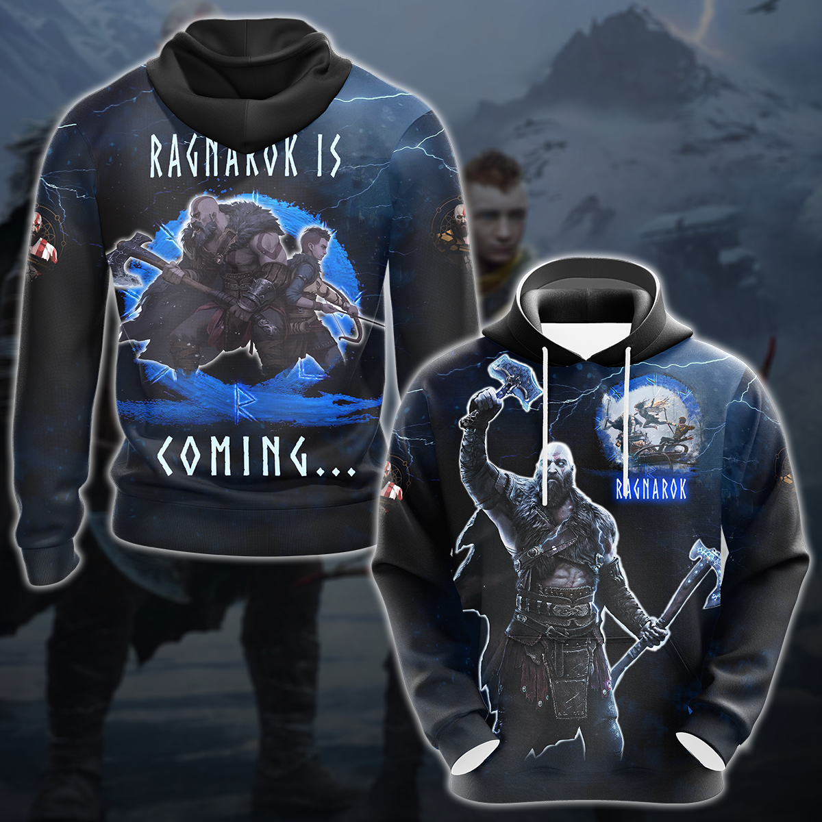 God Of War Ragnarok Video Game 3D All Over Printed T-shirt Tank Top Zip Hoodie Pullover Hoodie Hawaiian Shirt Beach Shorts Jogger Hoodie S