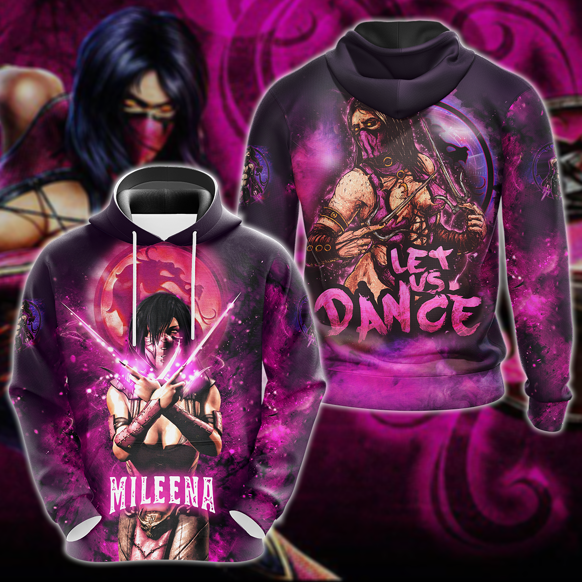 Mortal Kombat: Mileena 3D All Over Print T-shirt Tank Top Zip Hoodie Pullover Hoodie Hawaiian Shirt Beach Shorts Jogger Hoodie S