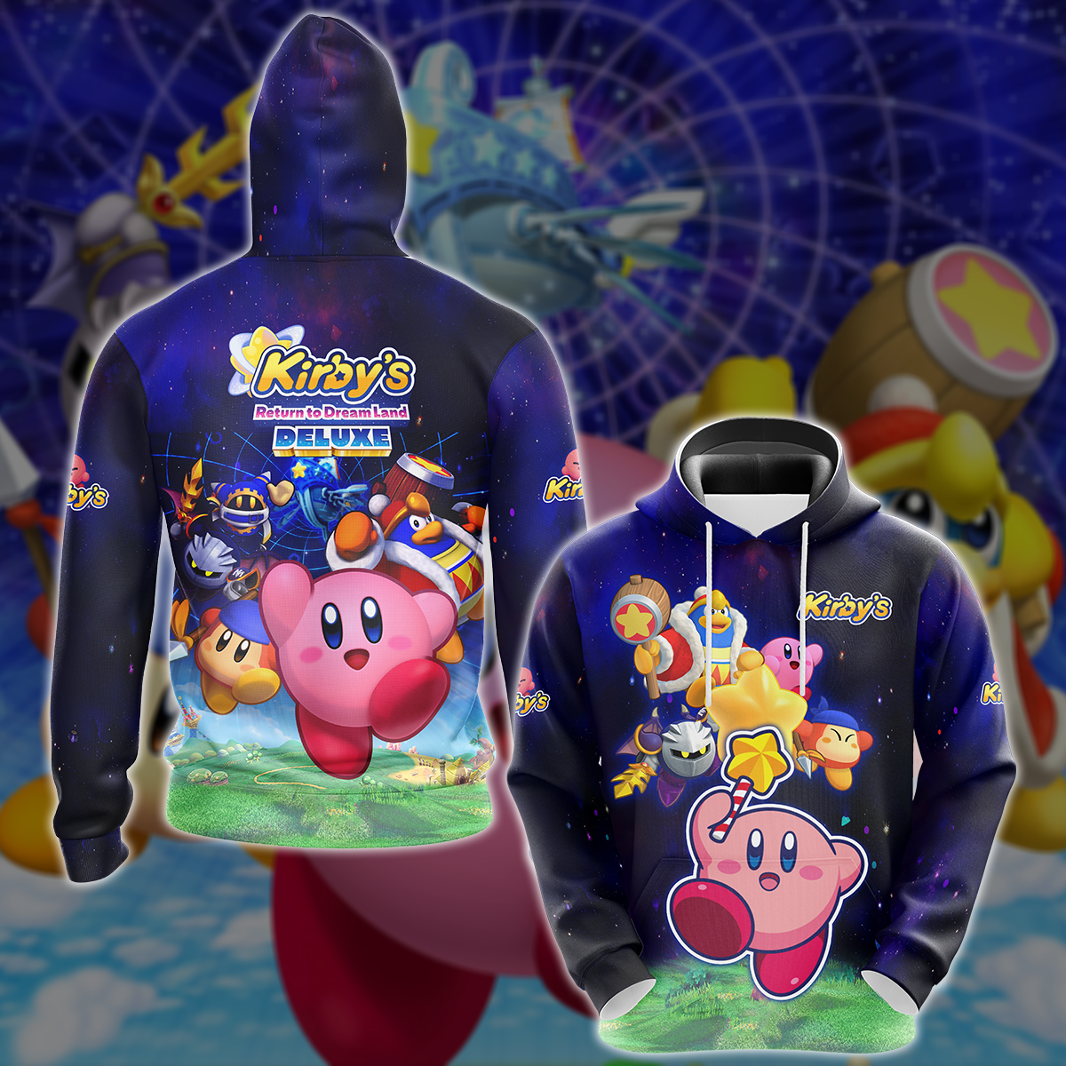 Kirby's Return to Dream Land Deluxe Video Game 3D All Over Printed T-shirt Tank Top Zip Hoodie Pullover Hoodie Hawaiian Shirt Beach Shorts Jogger Hoodie S