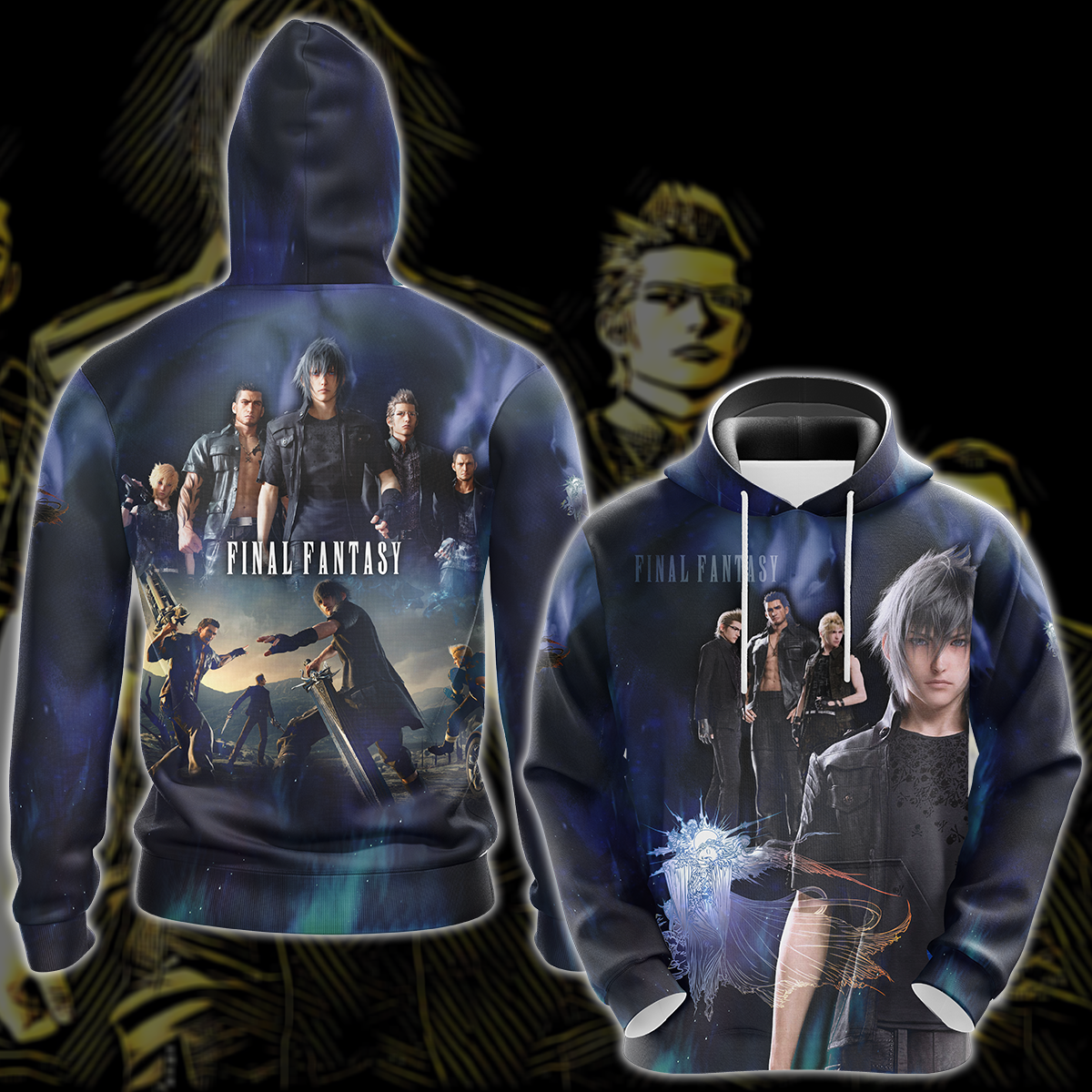 Final Fantasy XV Video Game 3D All Over Print T-shirt Tank Top Zip Hoodie Pullover Hoodie Hawaiian Shirt Beach Shorts Jogger Hoodie S