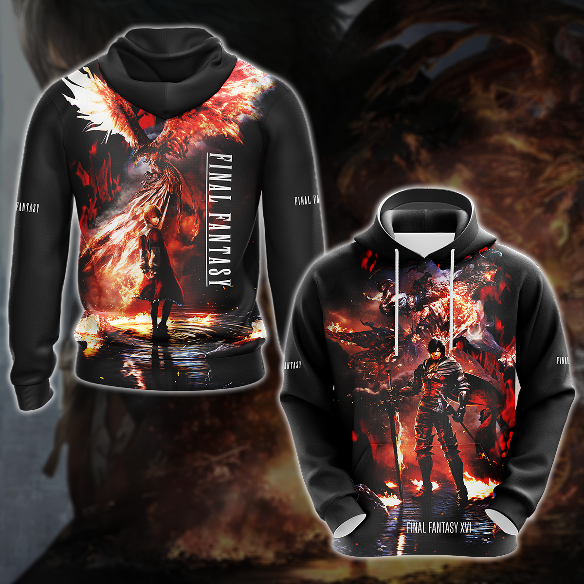 Final Fantasy XVI Video Game 3D All Over Printed T-shirt Tank Top Zip Hoodie Pullover Hoodie Hawaiian Shirt Beach Shorts Jogger Hoodie S