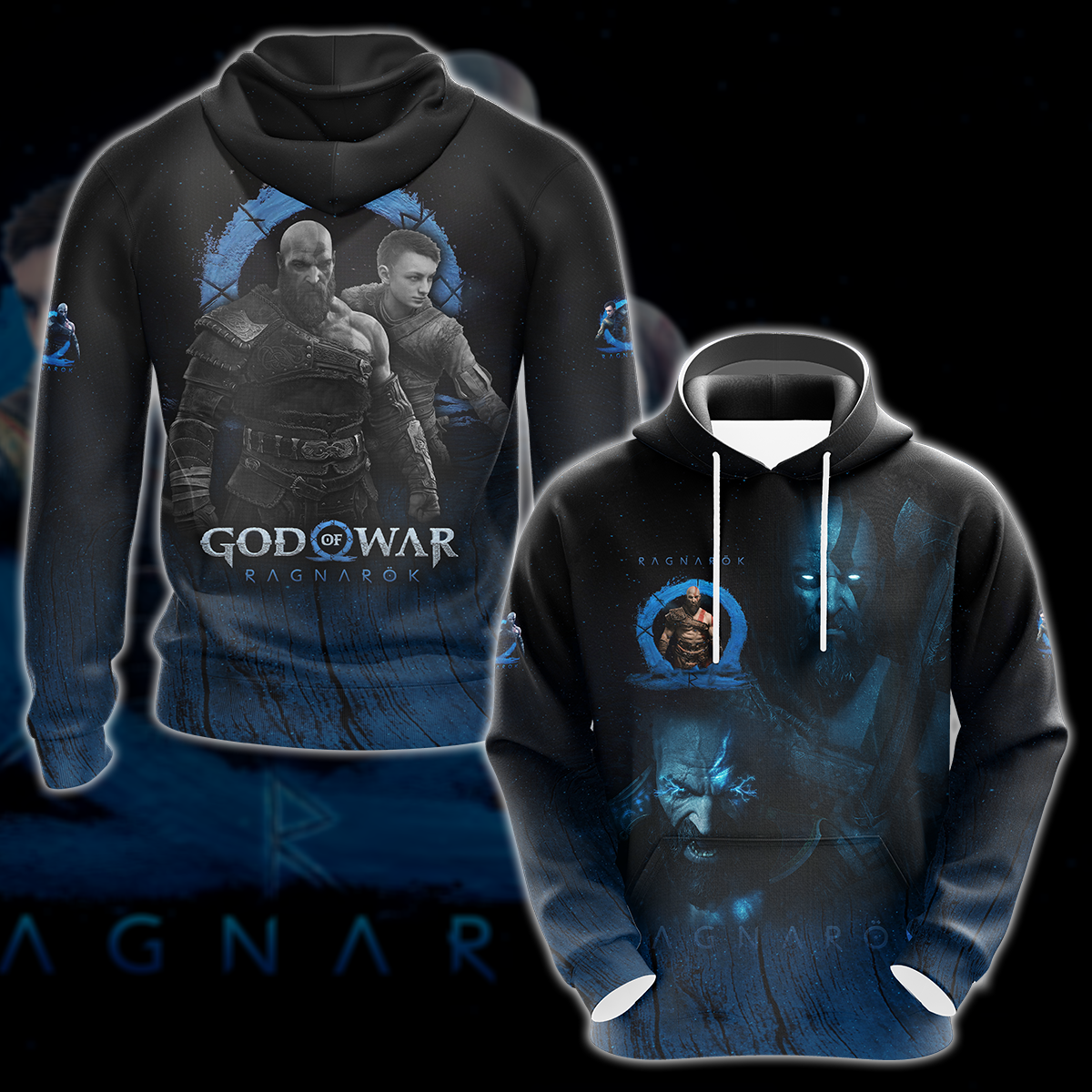 God of War Ragnarok Video Game 3D All Over Print T-shirt Tank Top Zip Hoodie Pullover Hoodie Hawaiian Shirt Beach Shorts Jogger Hoodie S