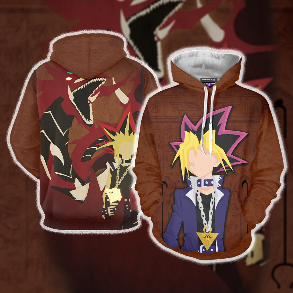 Yu-Gi-Oh! Yugi Muto And Slifer The Sky Dragon 3D T-shirt Hoodie S