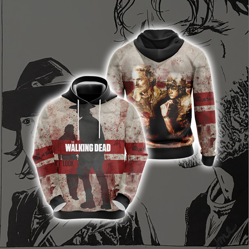 The Walking Dead Rick And Carl Grimes New Unisex 3D T-shirt Hoodie S