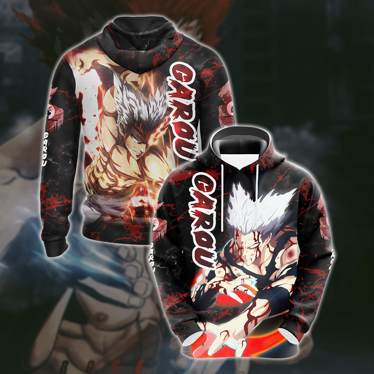 One Punch Man Garou 3D All Over Print T-shirt Tank Top Zip Hoodie Pullover Hoodie Hawaiian Shirt Beach Shorts Jogger Hoodie S