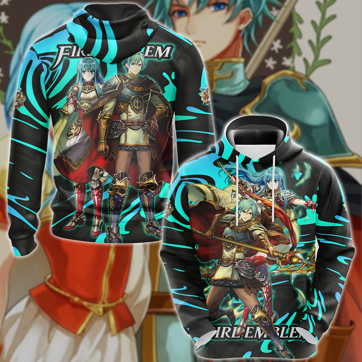 Fire Emblem Ephraim & Eirika Video Game 3D All Over Print T-shirt Tank Top Zip Hoodie Pullover Hoodie Hawaiian Shirt Beach Shorts Jogger Hoodie S
