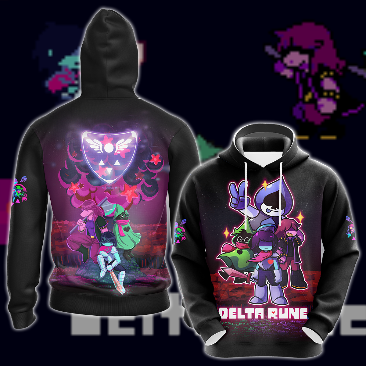 Deltarune Video Game 3D All Over Printed T-shirt Tank Top Zip Hoodie Pullover Hoodie Hawaiian Shirt Beach Shorts Jogger Hoodie S