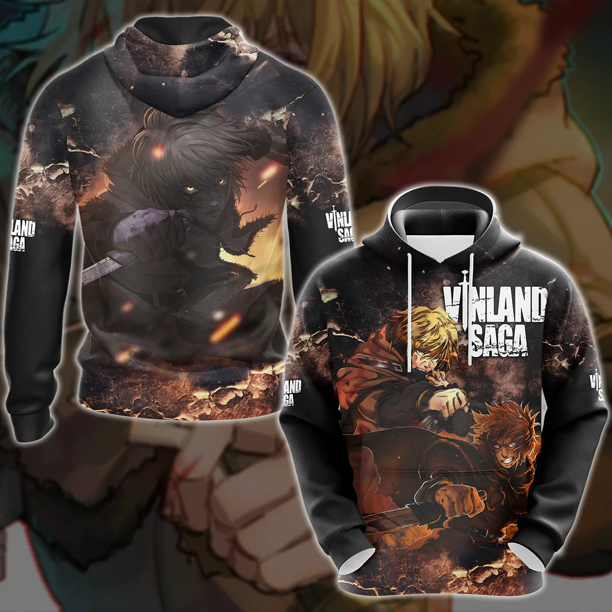 Vinland Saga Anime Manga 3D All Over Print T-shirt Tank Top Zip Hoodie Pullover Hoodie Hawaiian Shirt Beach Shorts Jogger Hoodie S