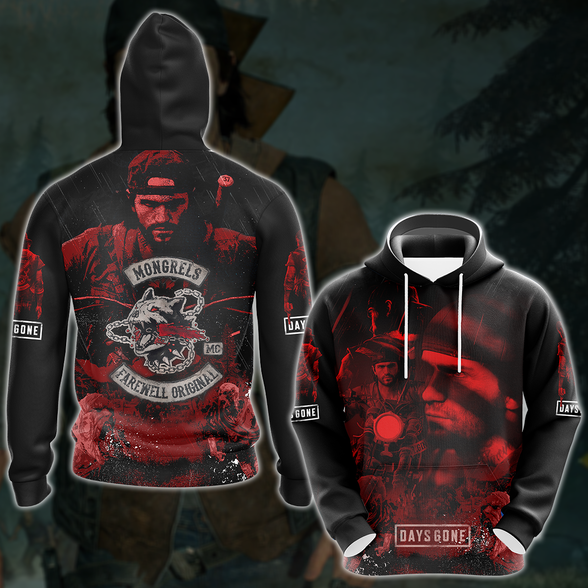 Day’s Gone Video Game 3D All Over Printed T-shirt Tank Top Zip Hoodie Pullover Hoodie Hawaiian Shirt Beach Shorts Jogger Hoodie S