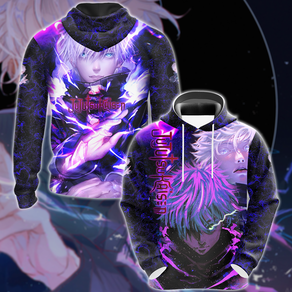 Jujutsu Kaisen Gojo Satoru 3D All Over Print T-shirt Tank Top Zip Hoodie Pullover Hoodie Hawaiian Shirt Beach Shorts Jogger Hoodie S