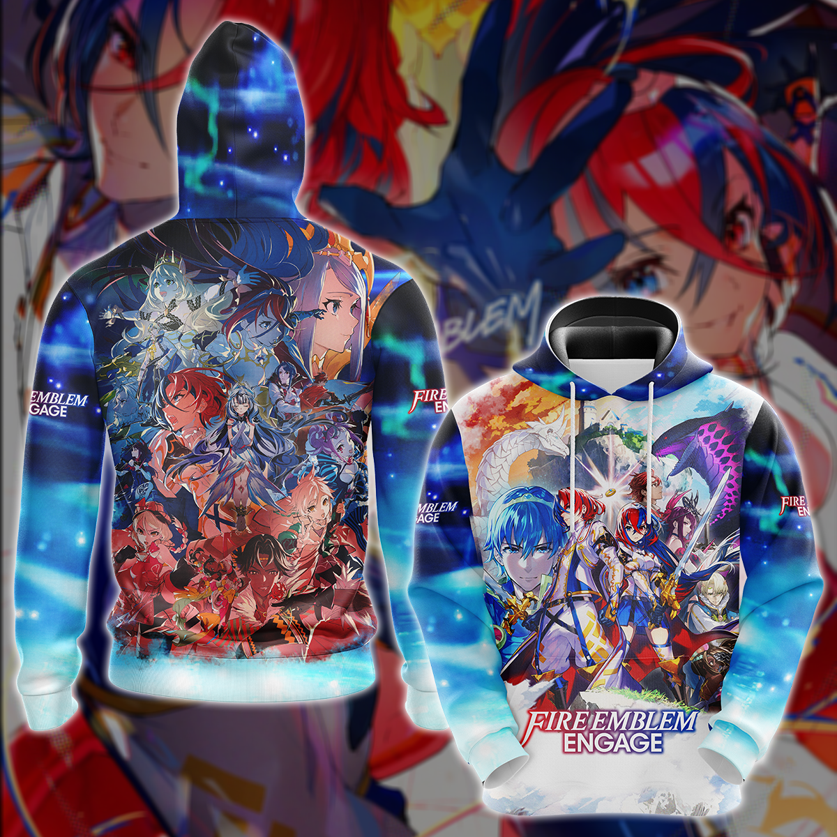 Fire Emblem Engage Video Game 3D All Over Printed T-shirt Tank Top Zip Hoodie Pullover Hoodie Hawaiian Shirt Beach Shorts Jogger Hoodie S