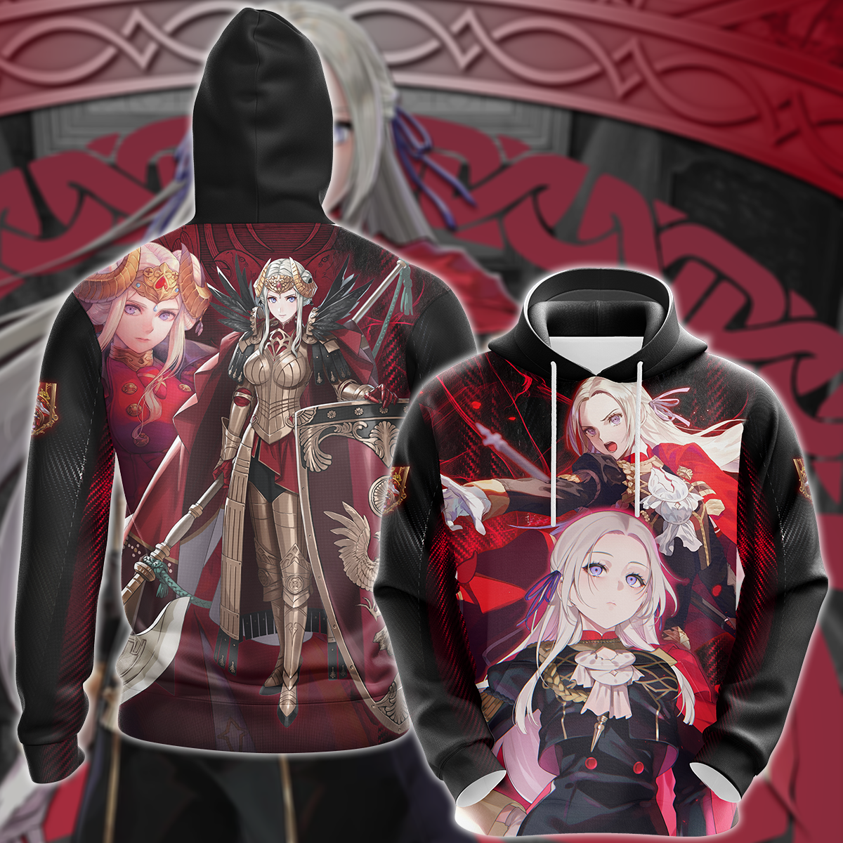 Fire Emblem Edelgard Video Game 3D All Over Print T-shirt Tank Top Zip Hoodie Pullover Hoodie Hawaiian Shirt Beach Shorts Jogger Hoodie S