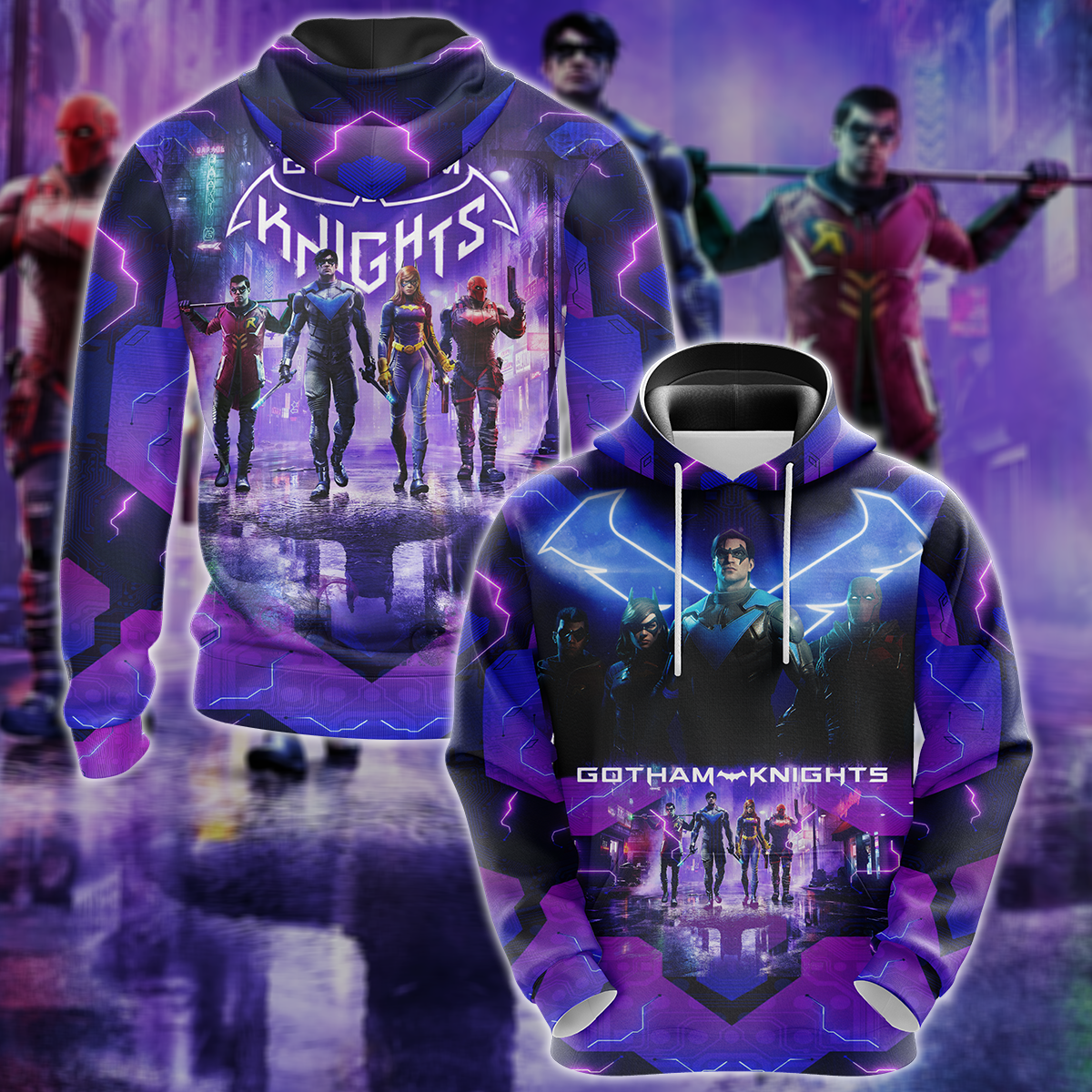 Gotham Knights 2022 Video Game 3D All Over Print T-shirt Tank Top Zip Hoodie Pullover Hoodie Hawaiian Shirt Beach Shorts Jogger Hoodie S