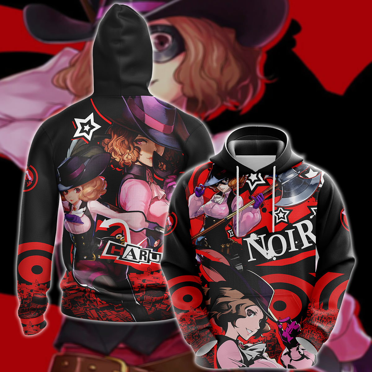 Persona 5 Strikers Haru Okumura Video Game 3D All Over Print T-shirt Tank Top Zip Hoodie Pullover Hoodie Hawaiian Shirt Beach Shorts Jogger Hoodie S