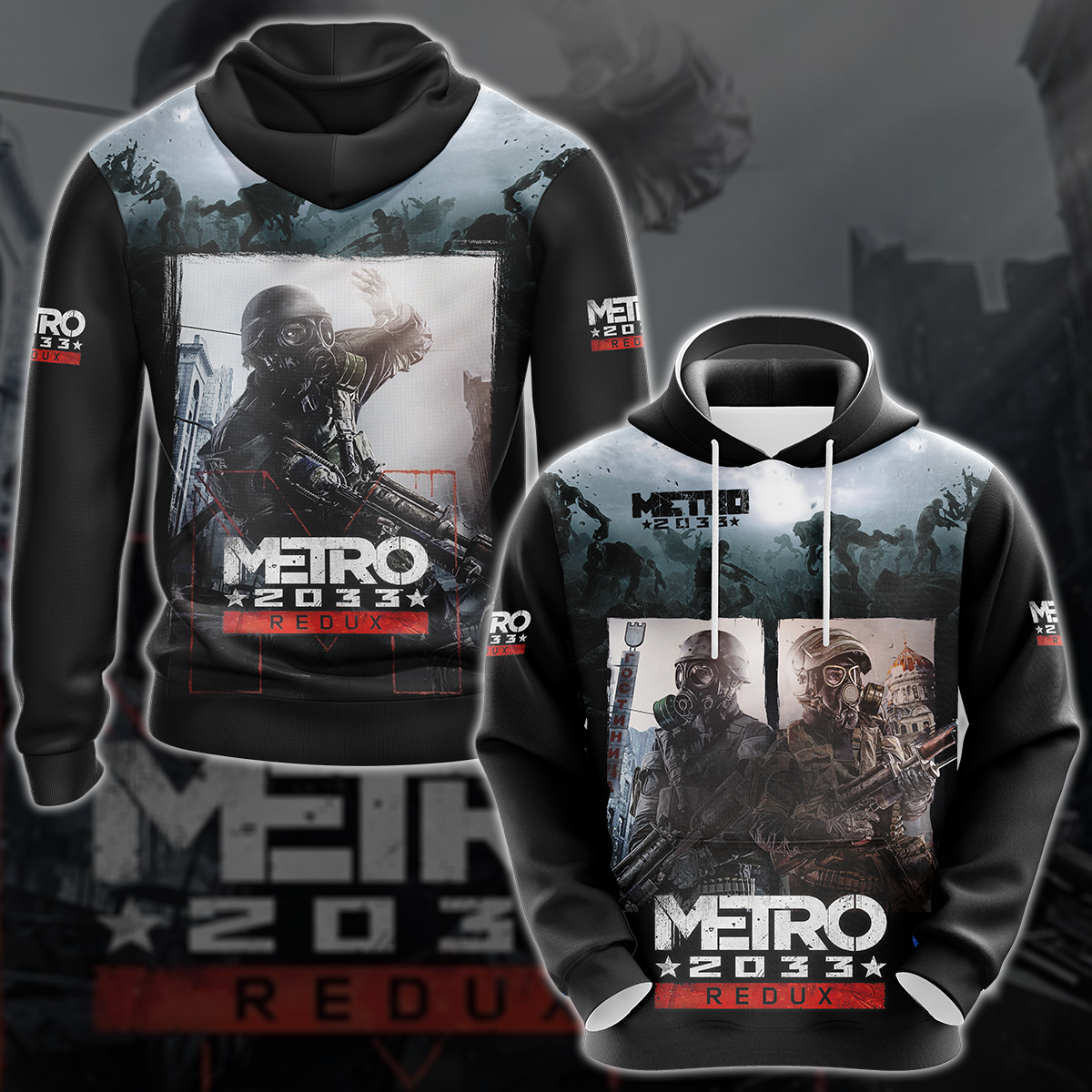 Metro 2033 Redux Video Game 3D All Over Printed T-shirt Tank Top Zip Hoodie Pullover Hoodie Hawaiian Shirt Beach Shorts Jogger Hoodie S
