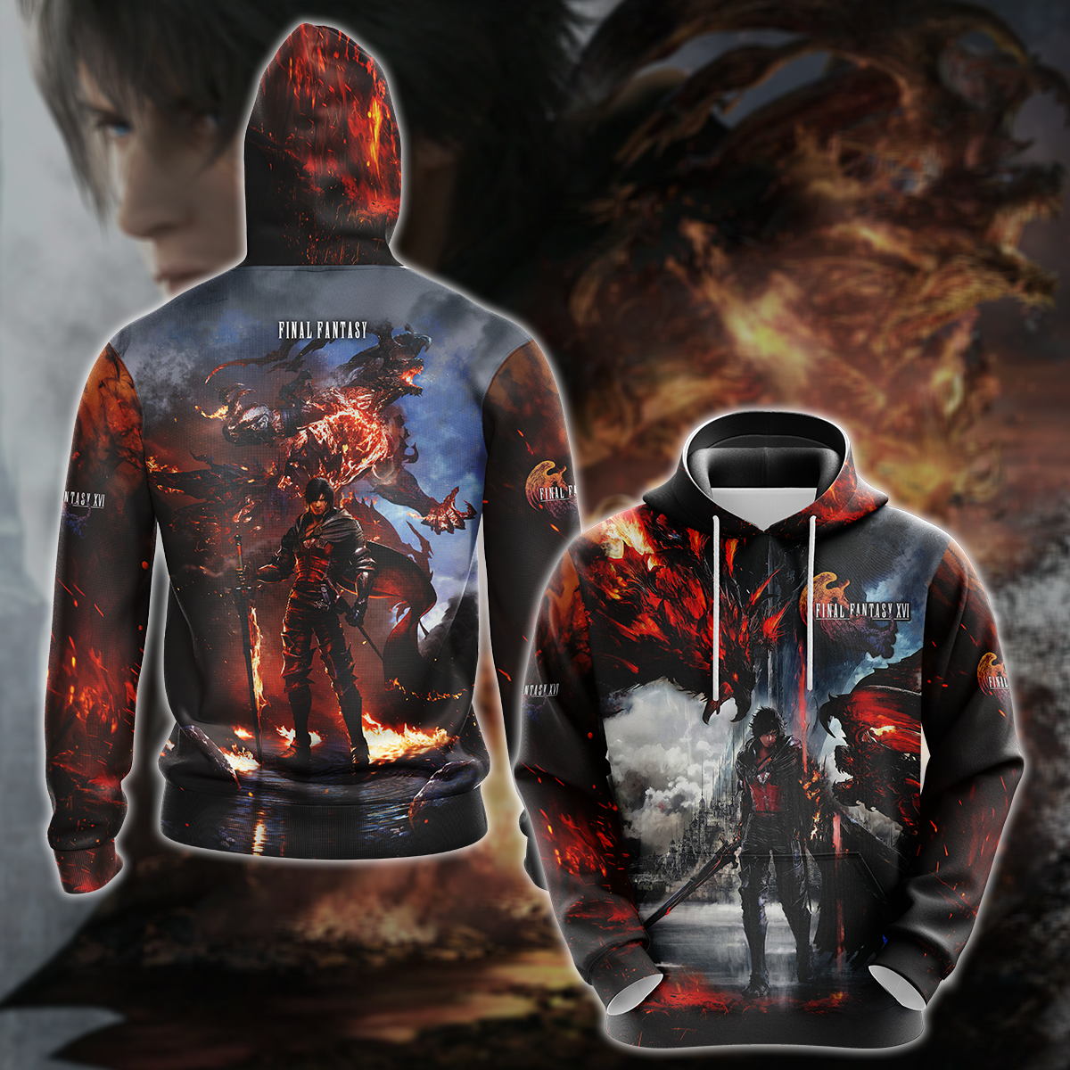 Final Fantasy XVI Video Game 3D All Over Printed T-shirt Tank Top Zip Hoodie Pullover Hoodie Hawaiian Shirt Beach Shorts Jogger Hoodie S