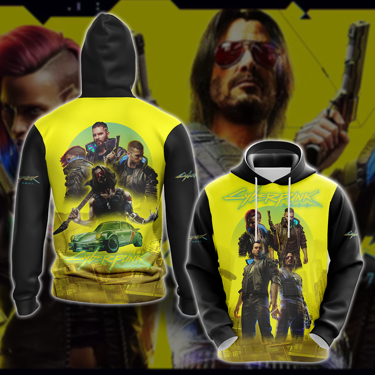 Cyberpunk 2077 Video Game 3D All Over Printed T-shirt Tank Top Zip Hoodie Pullover Hoodie Hawaiian Shirt Beach Shorts Jogger Hoodie S