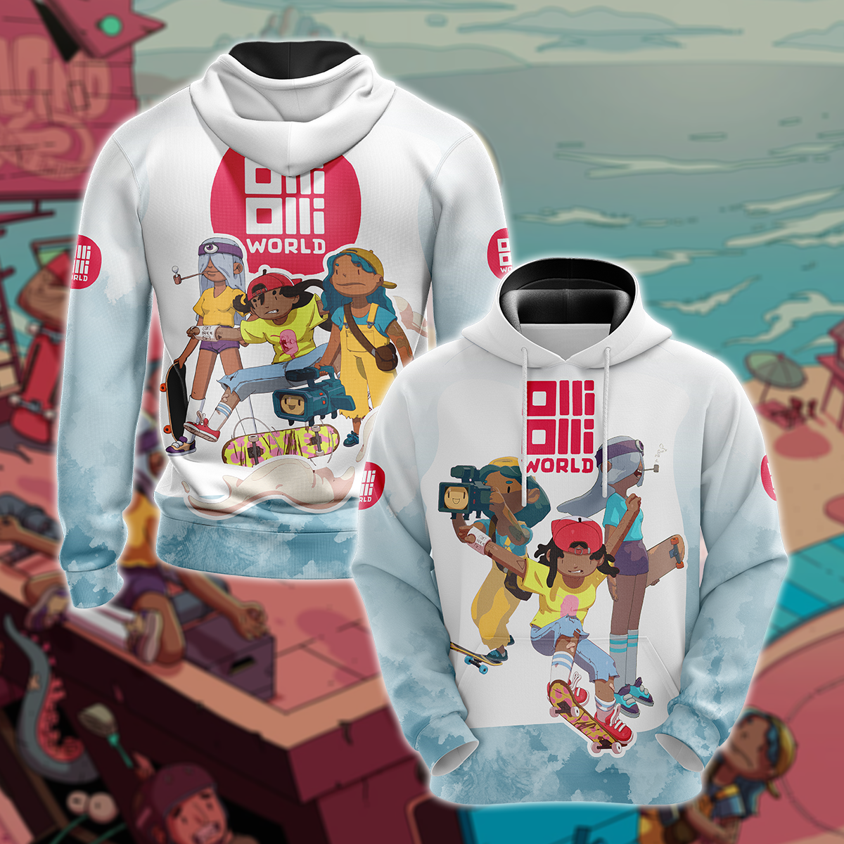 OlliOlli World 3D All Over Print T-shirt Tank Top Zip Hoodie Pullover Hoodie Hawaiian Shirt Beach Shorts Jogger Hoodie S