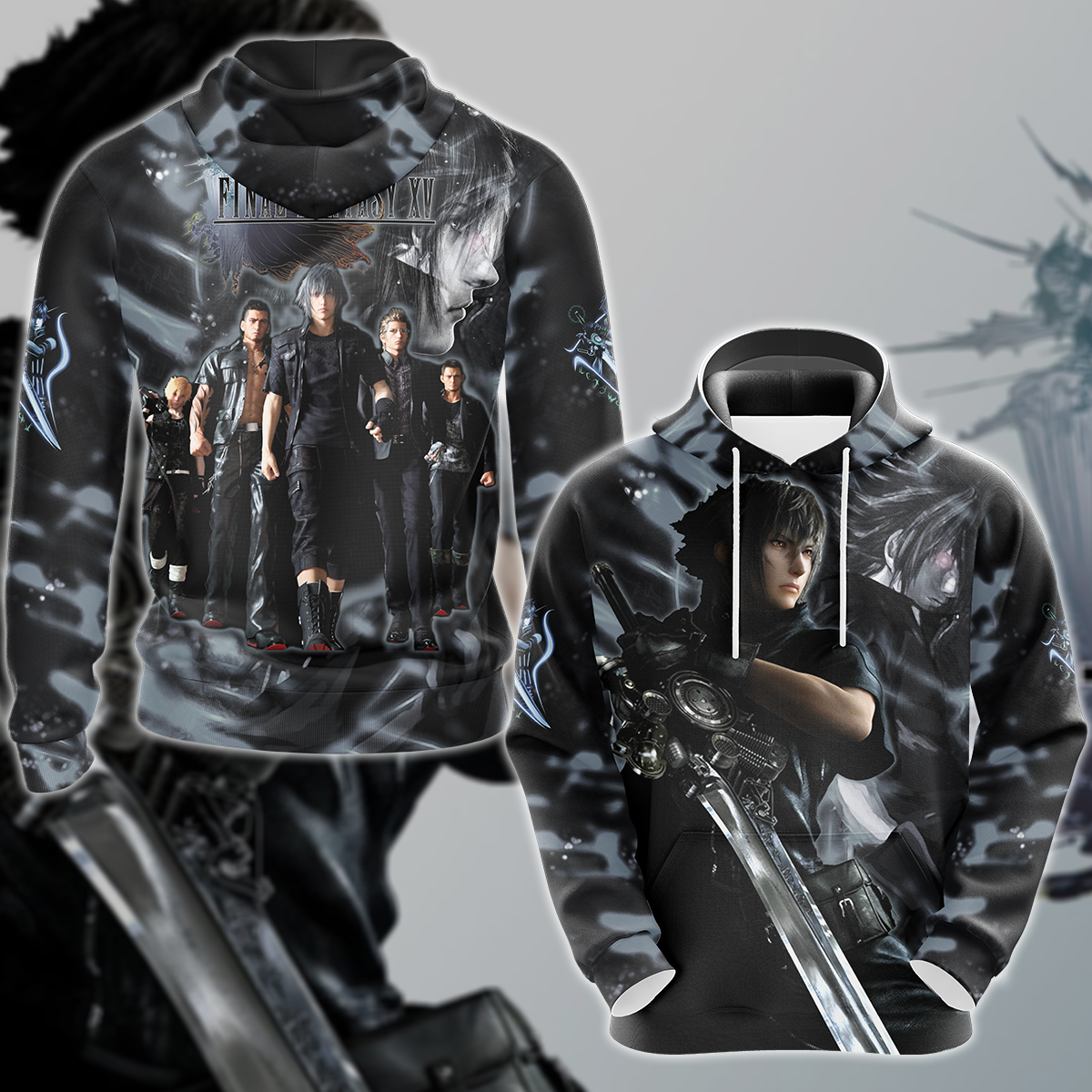Final Fantasy XV Video Game 3D All Over Print T-shirt Tank Top Zip Hoodie Pullover Hoodie Hawaiian Shirt Beach Shorts Jogger Hoodie S