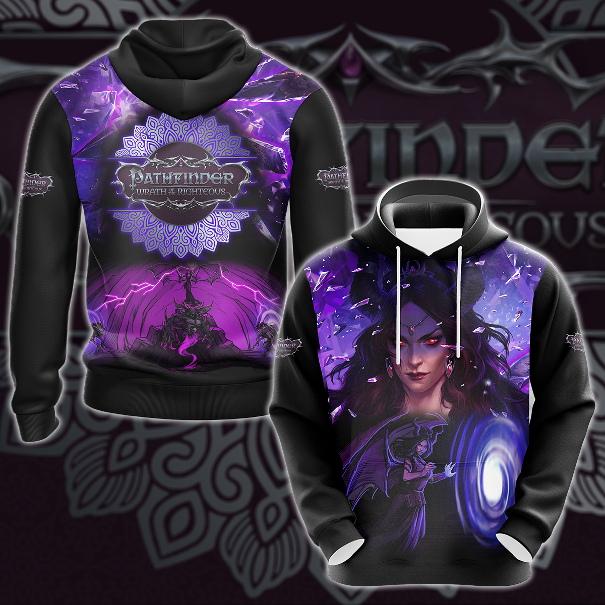 Pathfinder: Wrath of the Righteous Video Game 3D All Over Printed T-shirt Tank Top Zip Hoodie Pullover Hoodie Hawaiian Shirt Beach Shorts Jogger Hoodie S