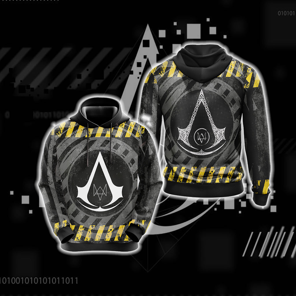 Assassin's Creed Watch Dogs Crossover Unisex 3D T-shirt Hoodie S