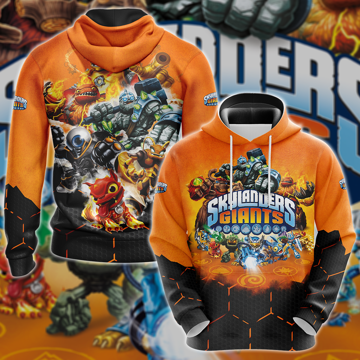 Skylanders Giants Video Game 3D All Over Print T-shirt Tank Top Zip Hoodie Pullover Hoodie Hawaiian Shirt Beach Shorts Jogger Hoodie S