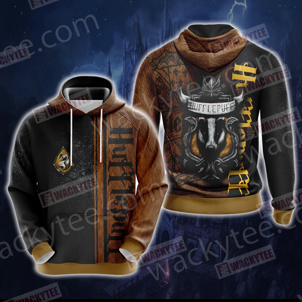 Harry Potter - Hufflepuff House Wacky Style New Unisex 3D T-shirt Hoodie S