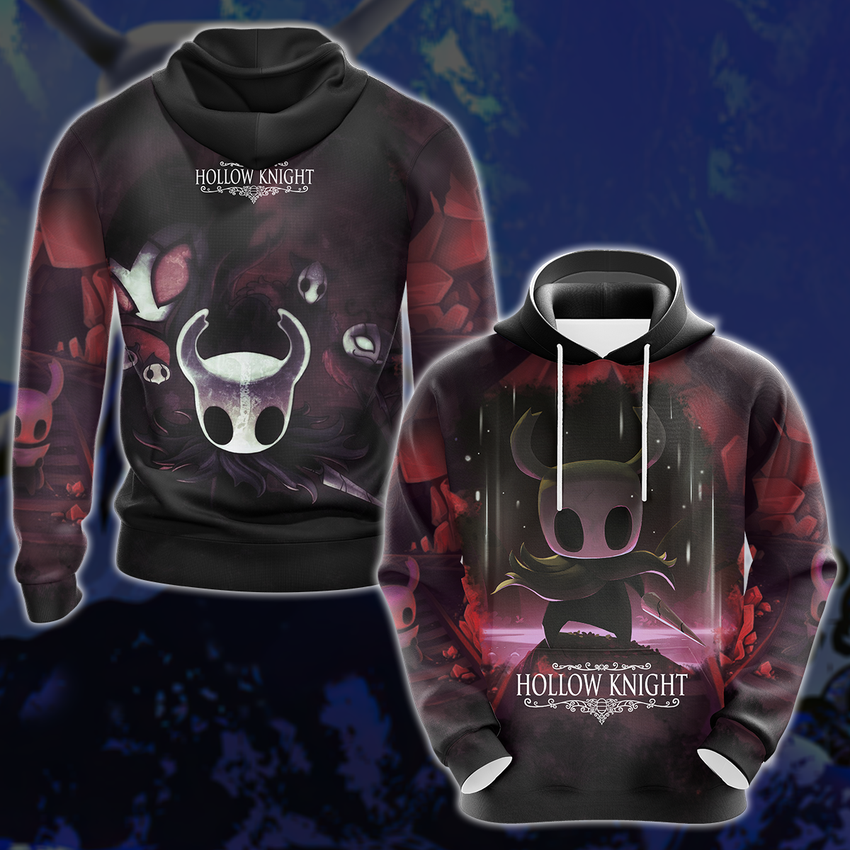 Hollow Knight Video Game 3D All Over Printed T-shirt Tank Top Zip Hoodie Pullover Hoodie Hawaiian Shirt Beach Shorts Jogger Hoodie S