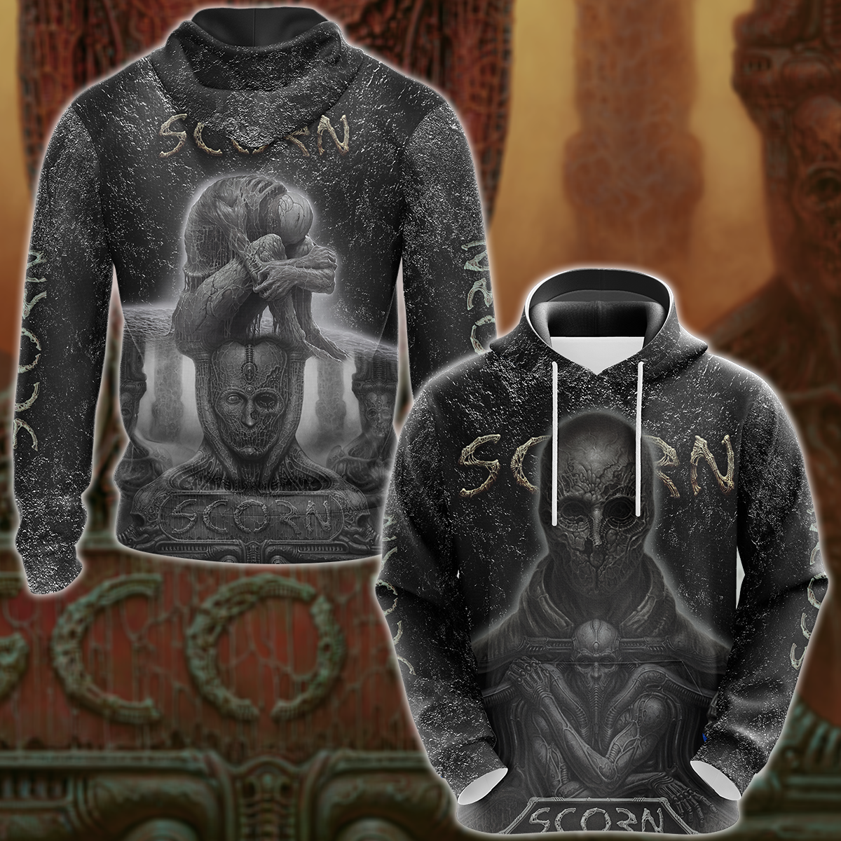 Scorn Video Game 3D All Over Print T-shirt Tank Top Zip Hoodie Pullover Hoodie Hawaiian Shirt Beach Shorts Jogger Hoodie S