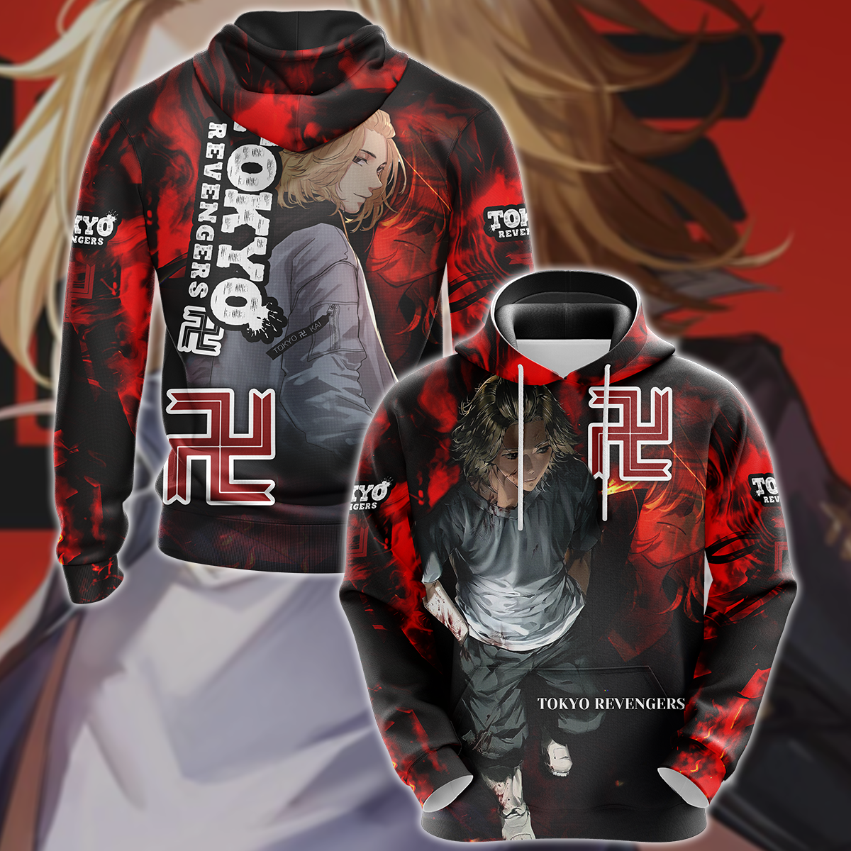 Tokyo Revengers 3D All Over Print T-shirt Tank Top Zip Hoodie Pullover Hoodie Hawaiian Shirt Beach Shorts Jogger Hoodie S
