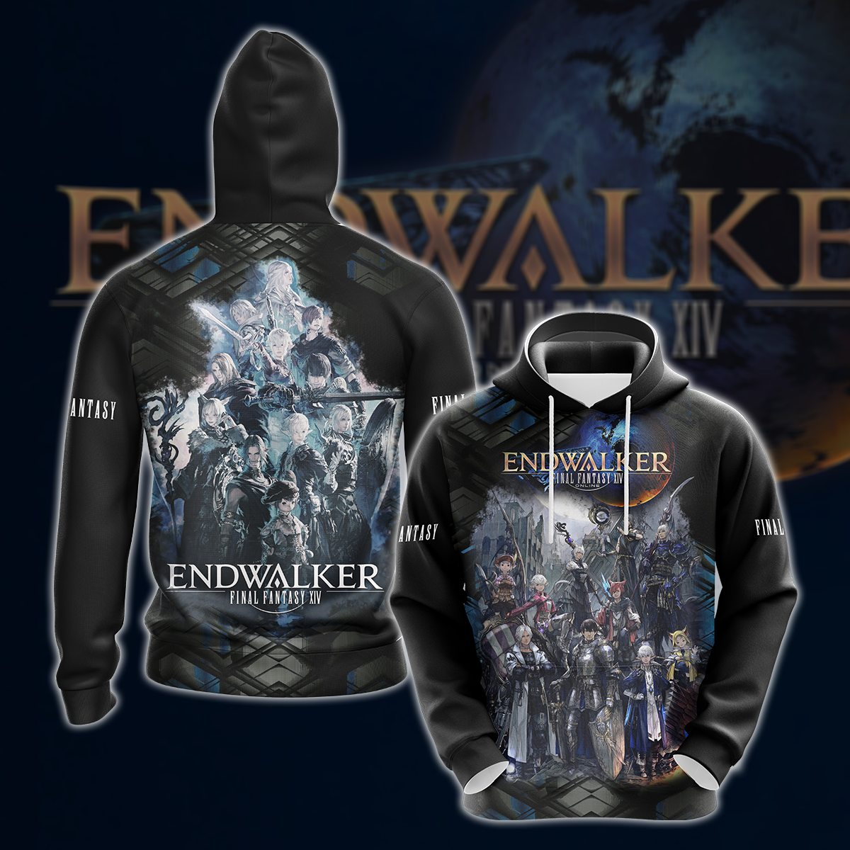 Final Fantasy XIV: Endwalker Video Game 3D All Over Printed T-shirt Tank Top Zip Hoodie Pullover Hoodie Hawaiian Shirt Beach Shorts Jogger Hoodie S