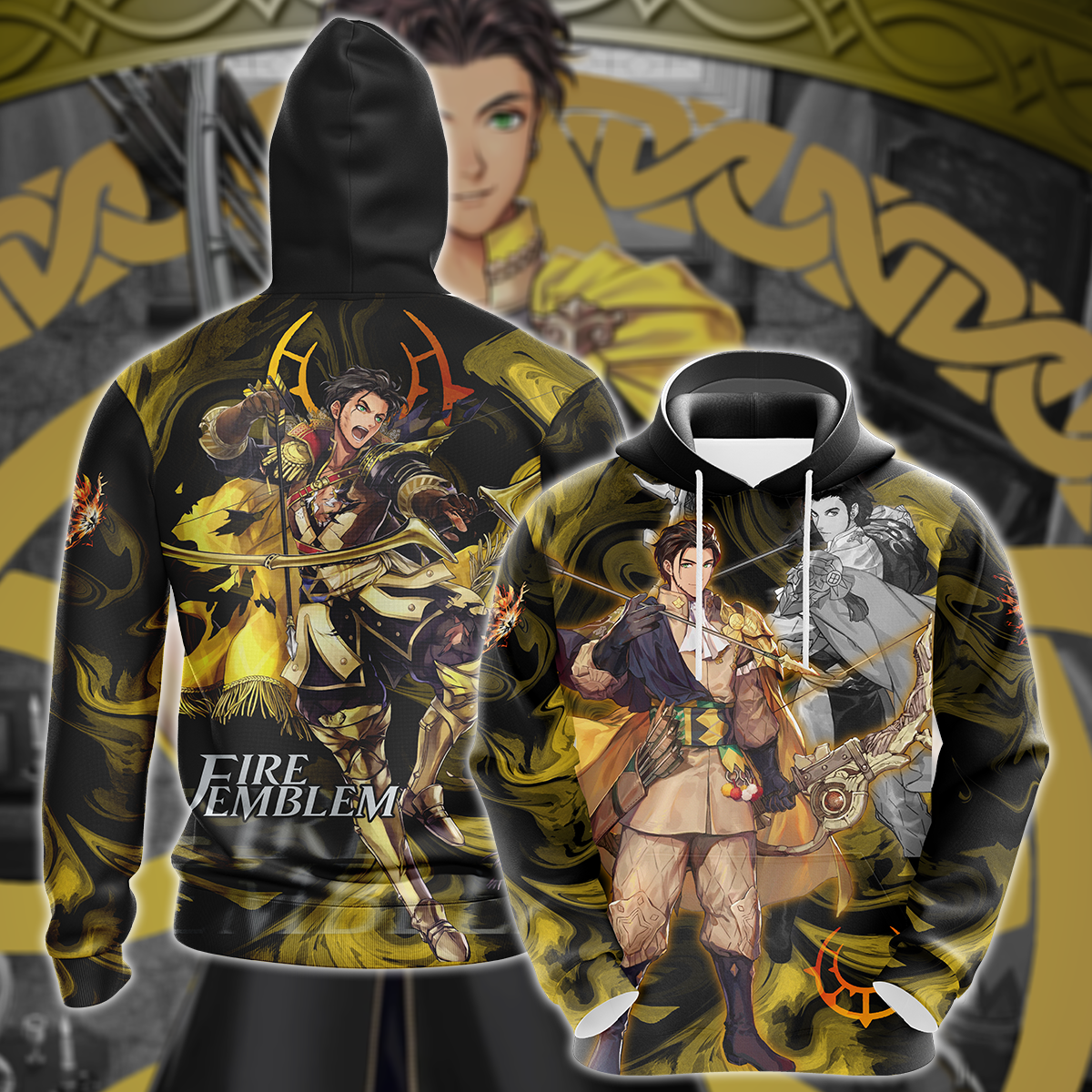Fire Emblem: Three Houses - Claude Video Game 3D All Over Print T-shirt Tank Top Zip Hoodie Pullover Hoodie Hawaiian Shirt Beach Shorts Jogger Hoodie S