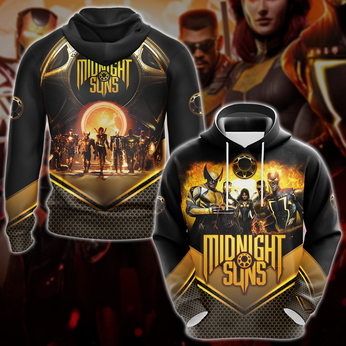 Midnight Suns Video Game 3D All Over Printed T-shirt Tank Top Zip Hoodie Pullover Hoodie Hawaiian Shirt Beach Shorts Jogger Hoodie S