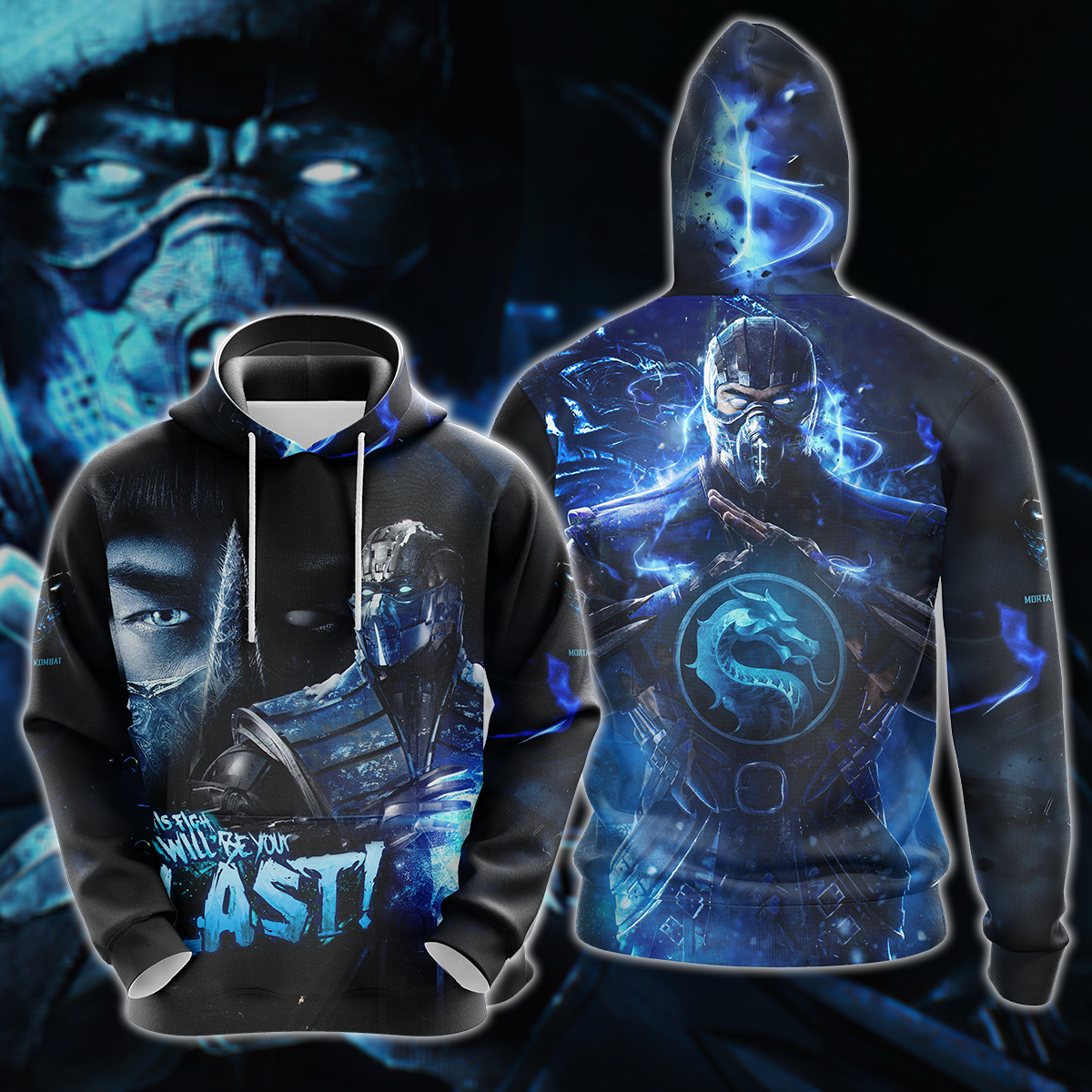 Mortal Kombat: Sub Zero Video Game 3D All Over Print T-shirt Tank Top Zip Hoodie Pullover Hoodie Hawaiian Shirt Beach Shorts Jogger Hoodie S