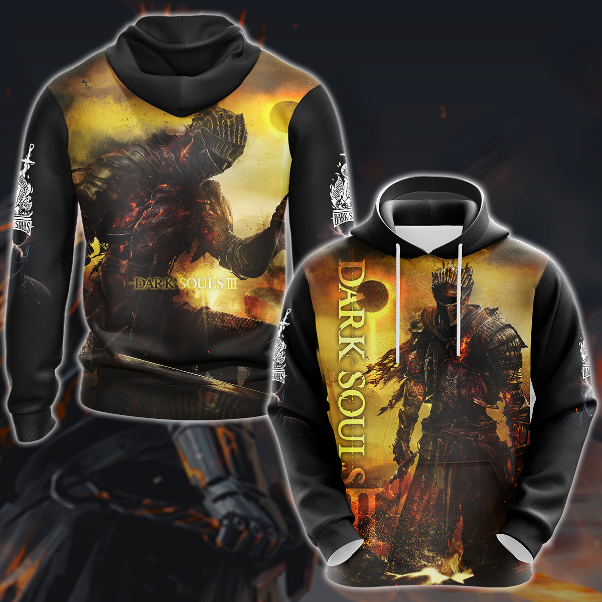 Dark Souls 3 Video Game 3D All Over Printed T-shirt Tank Top Zip Hoodie Pullover Hoodie Hawaiian Shirt Beach Shorts Jogger Hoodie S
