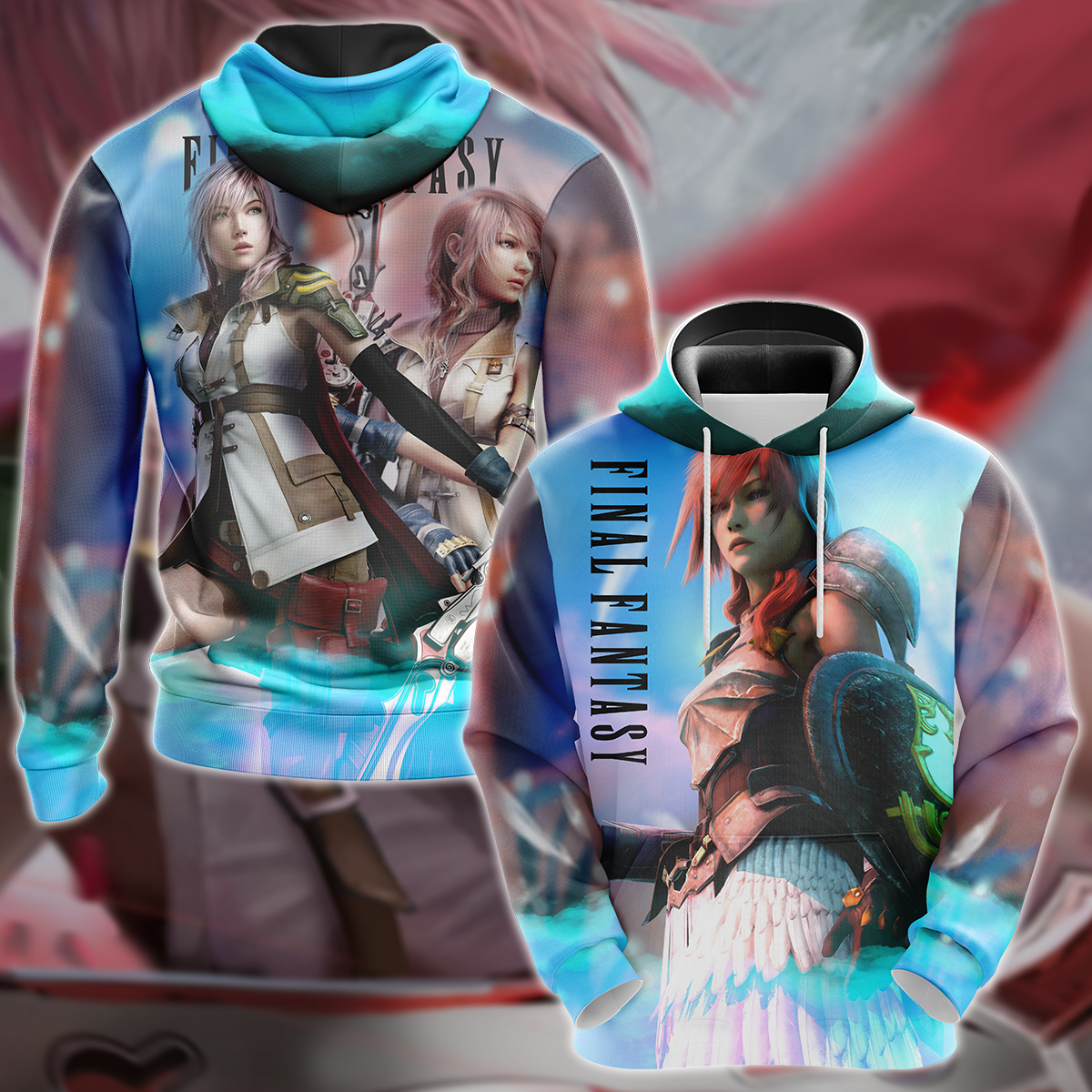 Final Fantasy XIII Video Game 3D All Over Print T-shirt Tank Top Zip Hoodie Pullover Hoodie Hawaiian Shirt Beach Shorts Jogger Hoodie S