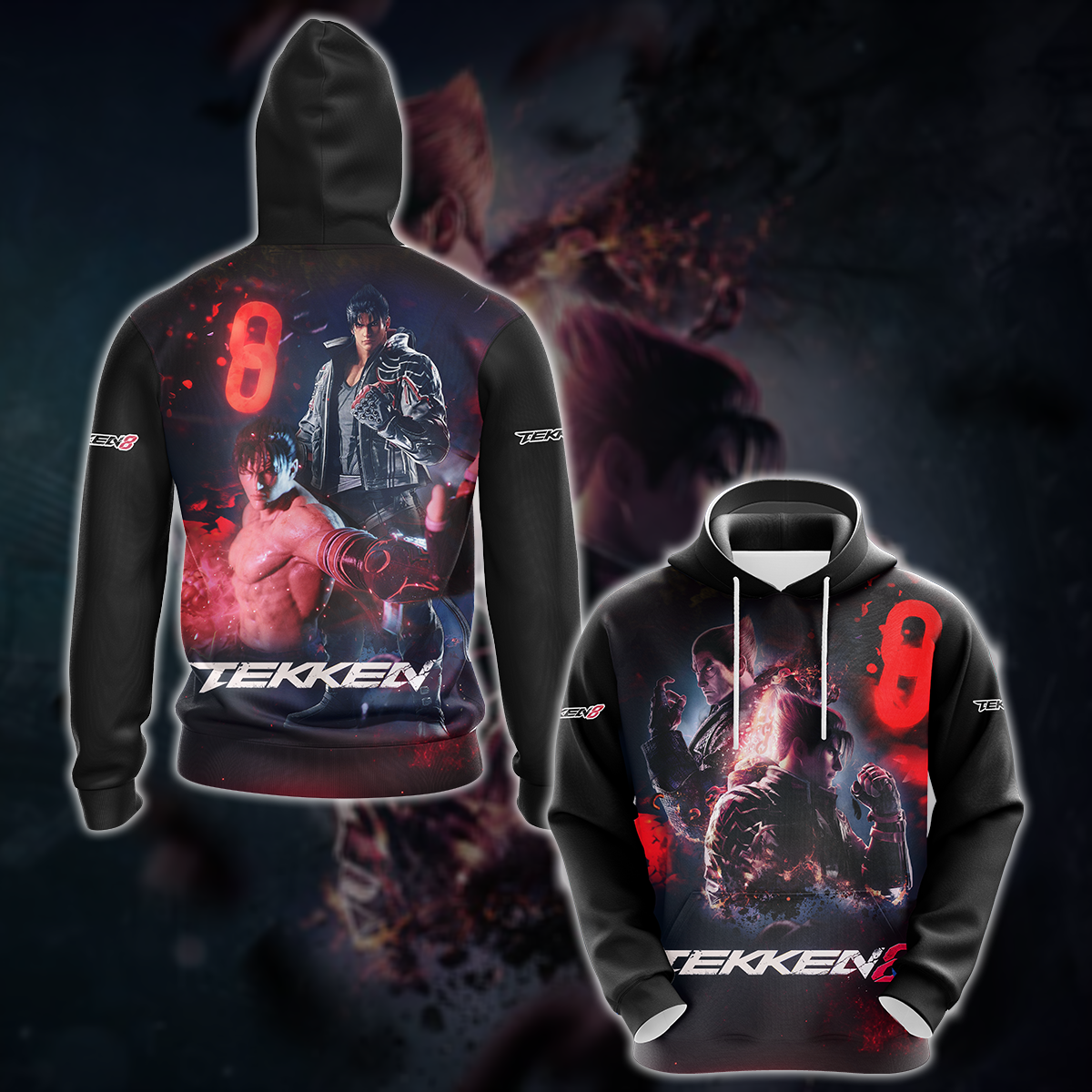 Tekken 8 Video Game 3D All Over Printed T-shirt Tank Top Zip Hoodie Pullover Hoodie Hawaiian Shirt Beach Shorts Jogger Hoodie S