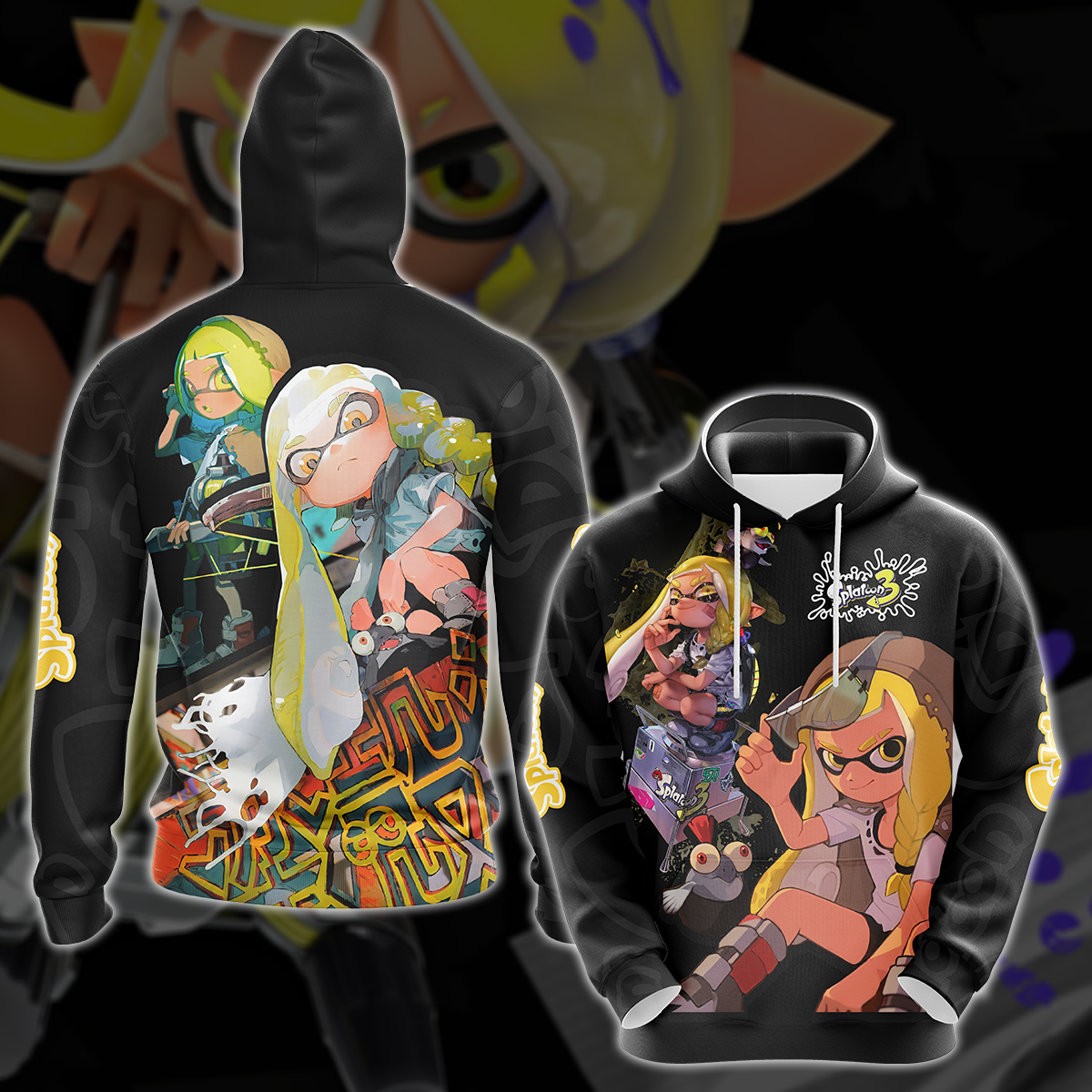 Splatoon 3 Video Game 3D All Over Printed T-shirt Tank Top Zip Hoodie Pullover Hoodie Hawaiian Shirt Beach Shorts Jogger Hoodie S